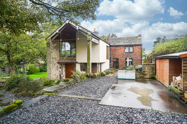 This unique home is tucked away in the leafy surroundings of Stocksbridge. (Photo courtesy of Redbrik)
