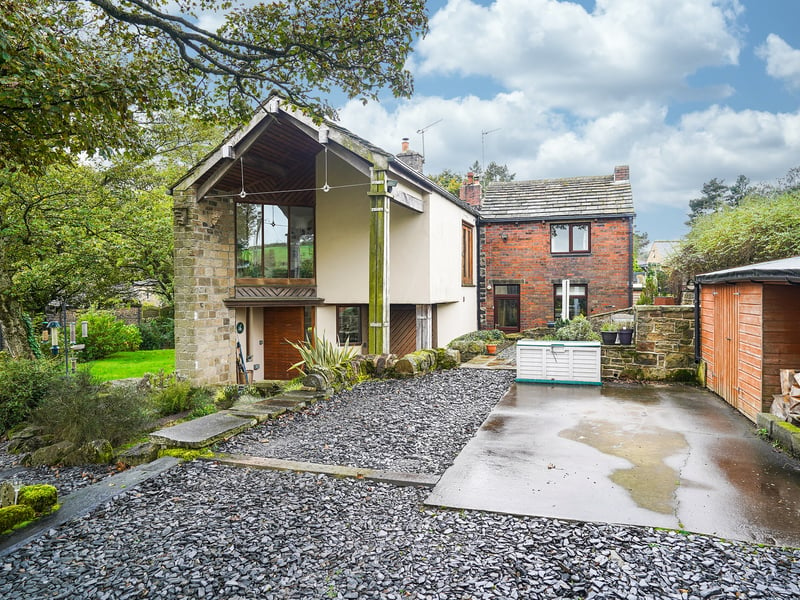 This unique home is tucked away in the leafy surroundings of Stocksbridge. (Photo courtesy of Redbrik)