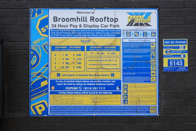 Signs at Excel Parking's Broomhill Rooftop site take about three minutes to read fully. 
