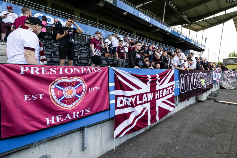 Fans from around Edinburgh all show their maroon support as Hearts begin their European campaign back in August.