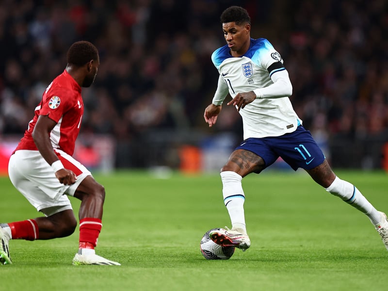 Frustrations at club level have followed Rashford to international level. Got into promising positions but poor decision making and poor deliveries meant he went without reward.