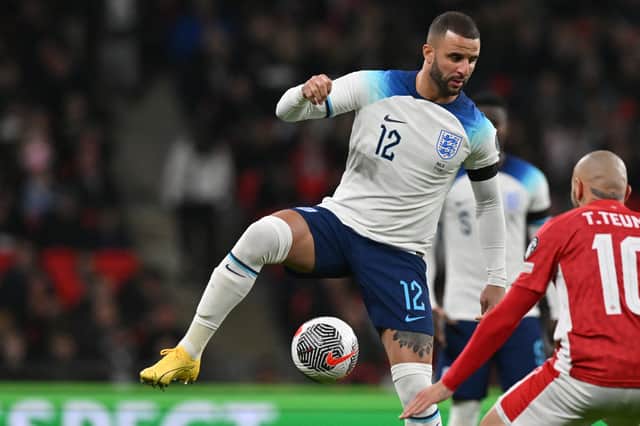 Sheffield-born Kyle Walker has captained England for the first time against North Macedonia. He is pictured here against Malta last week. (Photo courtesy of Getty Images)
