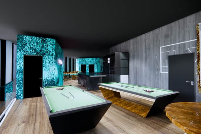 The new Panenka bar at New Era Square, off Bramall Lane, Sheffield, will feature pool tables along with a range of other activities, from karaoke to VR gaming