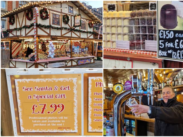 Here are all the prices for food, treats and fun at the Sheffield Christmas Market 2023.