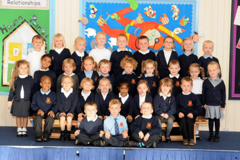 Ashley Primary School in 2013 and here is Mrs Morton's reception class.