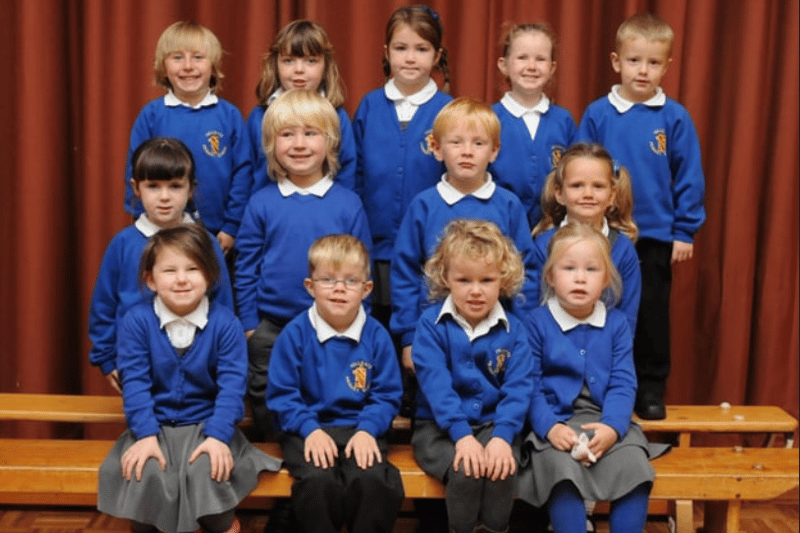 Looking smart in Mrs Malone's reception class at Fellgate Primary School. 
