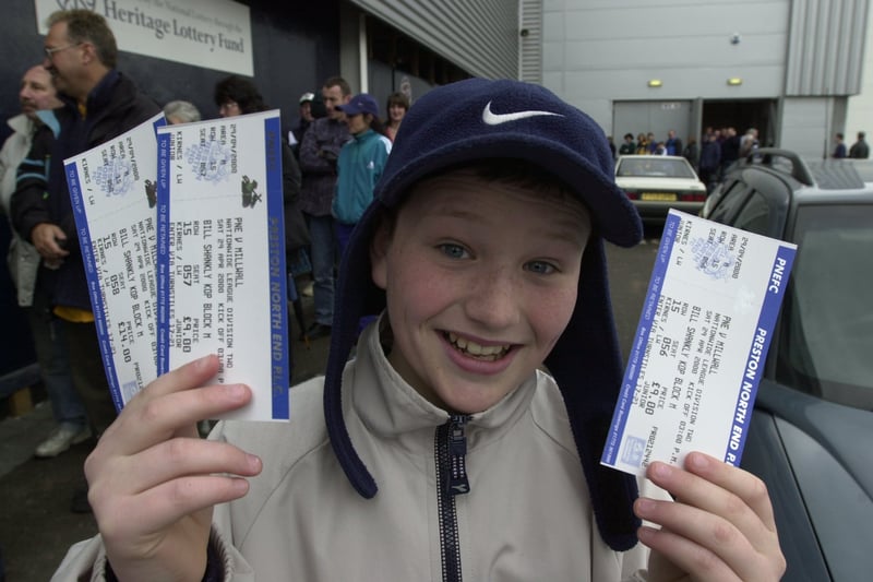 A young Stuart Cairns, back in April 2000, was delighted to get his hands on Preston North End v Millwall tickets. 