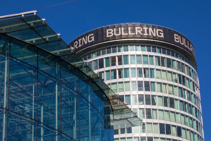 It's a quirk of Birmingham that the names of two of our key landmarks are two words joined together. Rest assured. we haven't made a mistake in the signage, the shopping centre really is called the Bullring and there are lots bars and restaurants next to the canals around Brindleyplace.