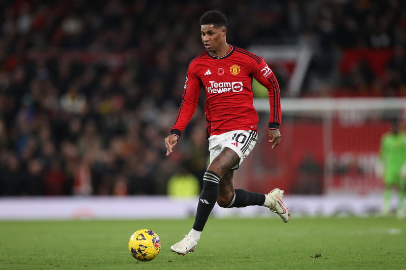 Ten Hag may be cautious about selecting Hojlund for two games in four days, so Rashford could start through the middle.