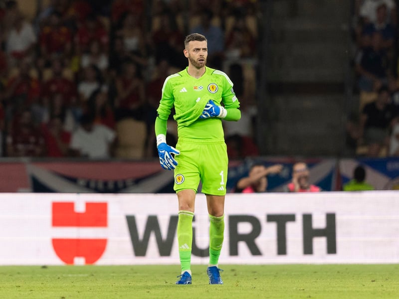 Scotland's number one 'keeper has a reported annual salary of £1,300,000.