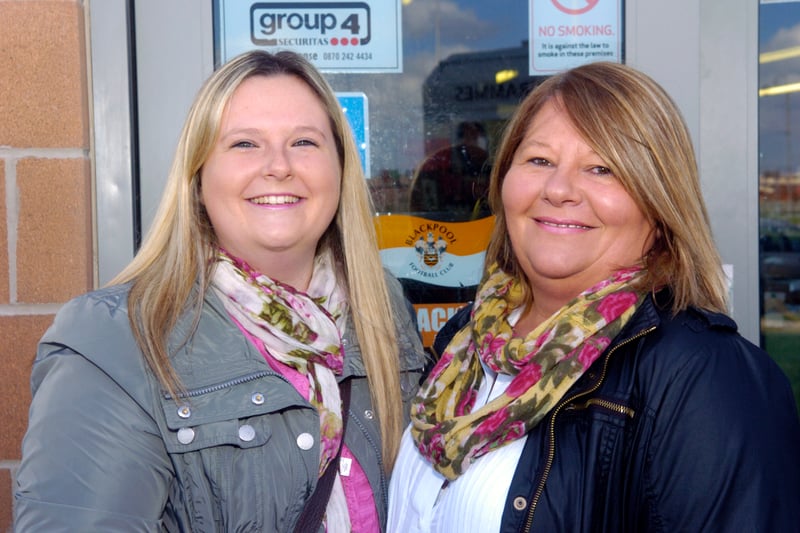 Jessica Ashworth and Fiona Ashworth in the queue for Blackpool v Birmingham play-off tickets in 2012.