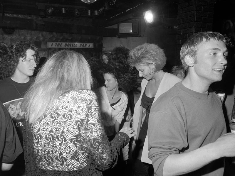 Inside Rebels nightclub, on Dixon Lane, Sheffield, which was one of the most popular rock clubs in the north of England in the 1980s and 1990s. Photo: Bill Stephenson