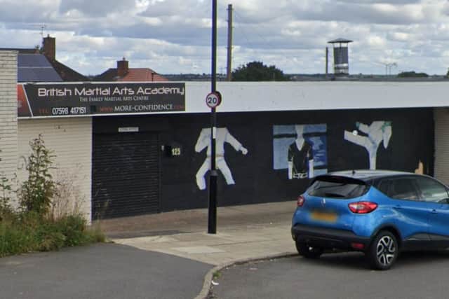 David and Lily were attacked on Delves Road in Hackenthorpe near this martial arts studio at around 9.40am on November 1, 2023.