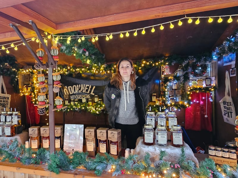 At O’Donnell's Moonshine, it was Fran’s first year working for the stall. She said: “I don't have much to compare it to because I've never worked on this market stall before. But it’s going very well. It seems quite busy. We have quieter days and busier days, but it seems pretty consistent. Everyone's saying the same thing. Yeah, it's going well. I’d probably say our top seller was Tough Nut. That’s the one that tastes like Ferrero Rocher.”
