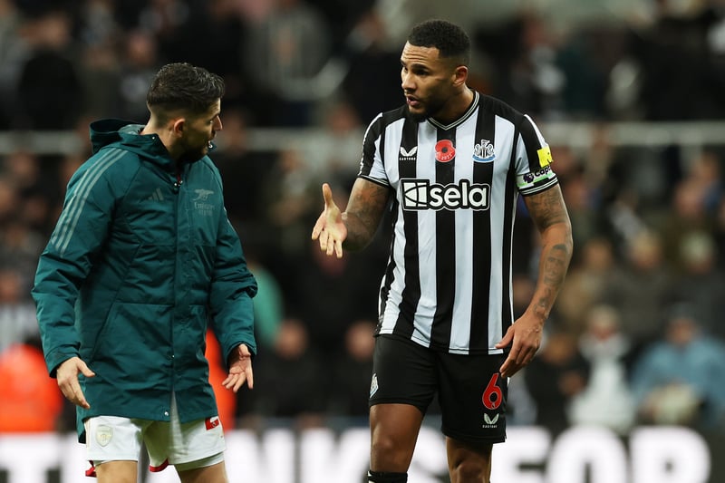 Lascelles claimed Arsenal captain Jorginho refused to shake his hand after Newcastle United's 1-0 victory.