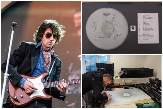 A Sheffield school is raffling a one-of-a-kind piece of Arctic Monkeys memorabilia to help them raise money for their new playground.
