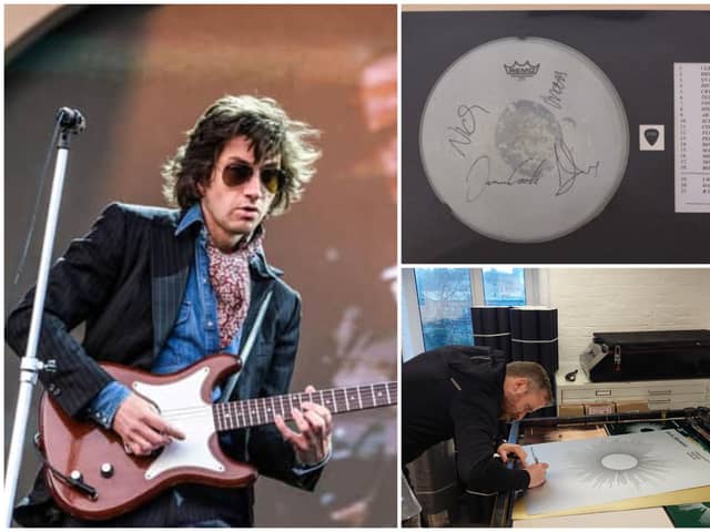 A Sheffield school is raffling a one-of-a-kind piece of Arctic Monkeys memorabilia to help them raise money for their new playground.
