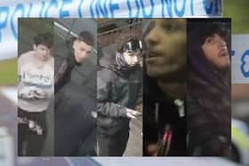 Officers are keen to identify the men in the images as they may be able to assist with enquiries into an incident in Firth Park on November 5, 2023, in which fireworks were reportedly thrown at police officers 