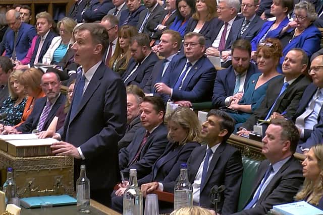 Chancellor Jeremy Hunt delivers his Autumn Statement. (Credit: House of Commons/UK Parliament/PA Wire)