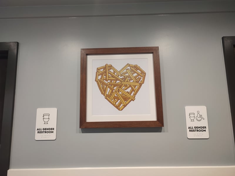 Cheeky artwork is a nod to seasoned, skin-on fries that Wendy is so proud of