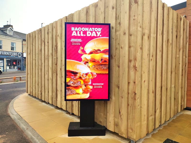 A Baconator placard is eye-catching and if the fries are anything to go by, the burger could be worth checking out too