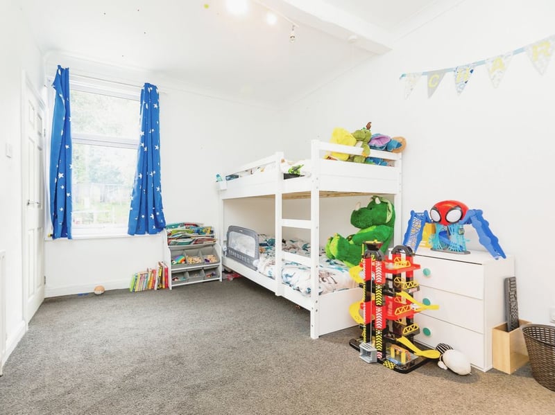 The second bedroom, to the rear of the first floor, is currently a kids bedroom. (Photo courtesy of Purplebricks)