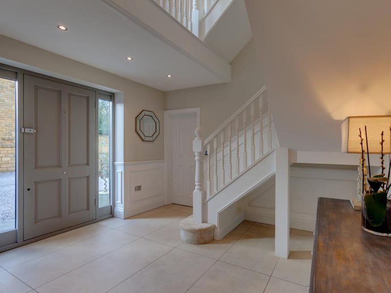 This grand looking entrance hall is a welcoming environment for guests to come into. (Photo courtesy of Blenheim Park Estates)