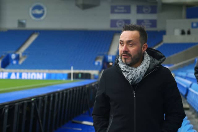 Brighton manager Roberto De Zerbi. The Seagulls travel to face Nottingham Forest on Saturday afternoon.