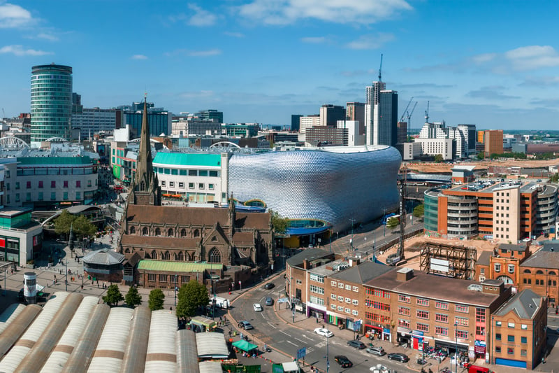 Birmingham is the third biggest city in the United Kingdom with a population of 2,607,437.
