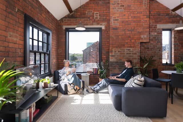The first 24 flats in a £25m restoration of a Sheffield cutlery works hit the market i September.
Developer Capital&Centric unveiled apartments in its premises on Milton Street with exposed brick and timbers and new fittings. 
The development will eventually have 97 flats. The Grade II listed building dates back to 1852.