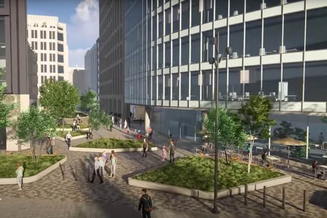 This £300m development is set to create a new city centre in Sheffield. It will have shops, sunlit squares and several blocks of flats and offices, many with roof terraces. The scheme has been reaching for the sky 
on a plot off Corporation Street all this year.