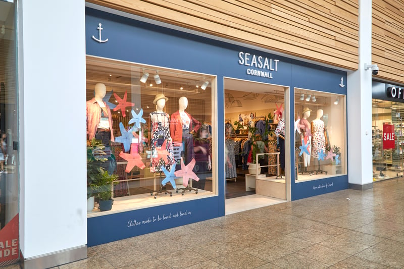  Seasalt opened in May creating 14 jobs and pushing its ‘green’ credentials stating that 'every piece of clothing is designed with sustainability in mind' and fixtures and fittings chosen for their sustainable features, longevity and flexibility.