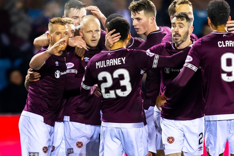 Hearts had 26 points with eight wins at this point in the season five years ago. 