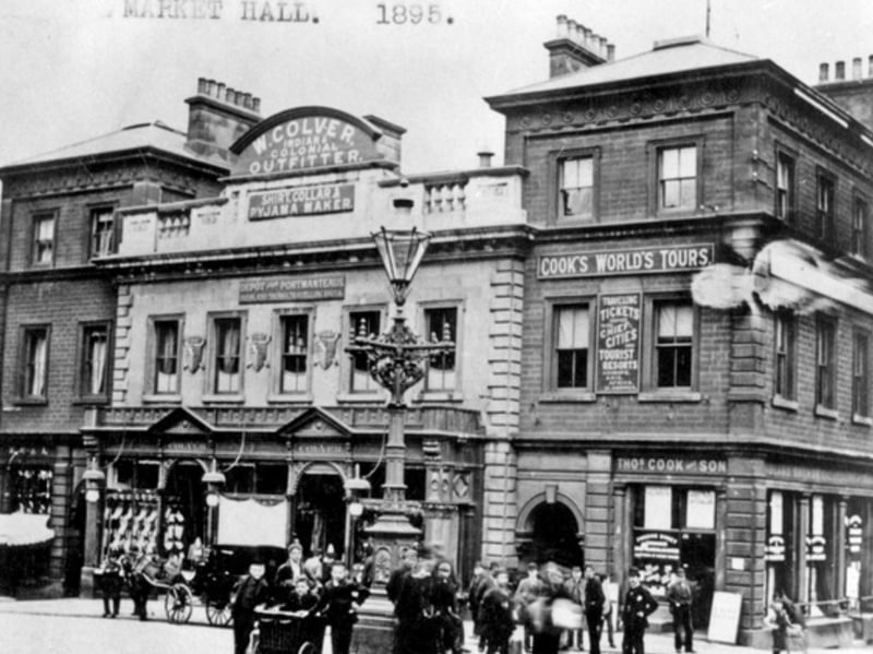 Fitzalan Market Hall, at Market Place, Sheffield city centre, in 1895