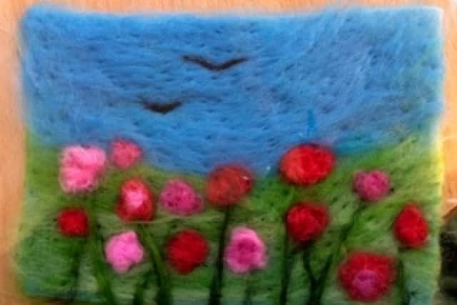 A felt picture made by Edith in a session at the care home. (Picture: Stephanie Hobson)
