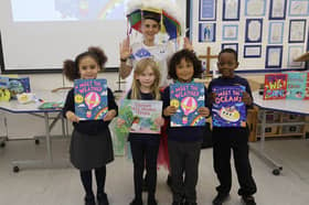 Children's author, Carly Hart, visited Emmaus Catholic and Church of England Primary School in Sheffield after 116 local primary schools received around £2,000 worth of book donations from Bookmark Reading Charity. (Photo courtesy of Bookmark Reading Charity)