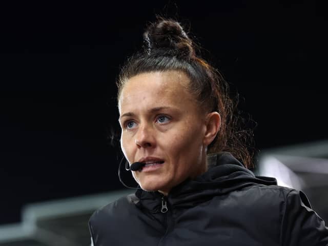 Two teenagers have been arrested over alleged abuse towards referee Rebecca Welch during the Birmingham City v Sheffield Wednesday match. (Photo by George Wood/Getty Images)
