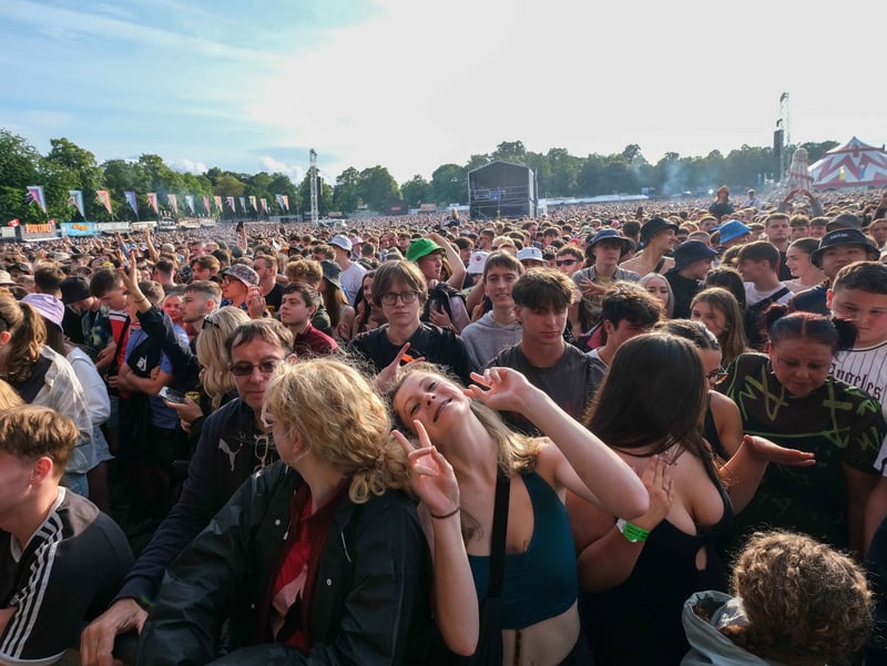 Crowds at the 2023 Tramlines Festival at Hillsborough Park, Sheffield