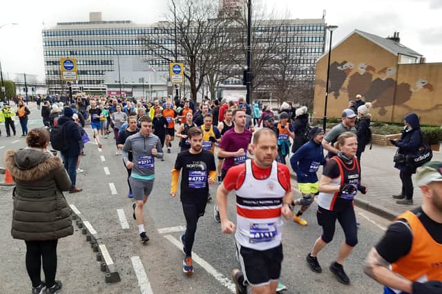 Runners take on the 2023 Sheffield Half Marathon.