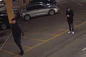 Officers are keen to identify the men in the images as they believe they may be able to assist with enquiries into the theft of a car from Meadowhall 