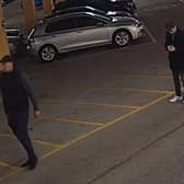 Officers are keen to identify the men in the images as they believe they may be able to assist with enquiries into the theft of a car from Meadowhall 