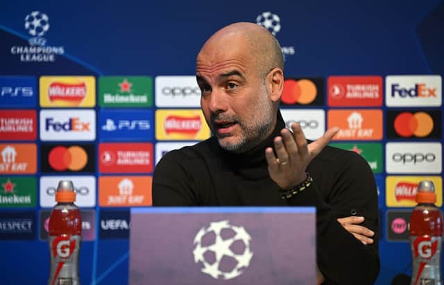 Pep Guardiola spoke to the press ahead of Manchester City v RB Leipzig.