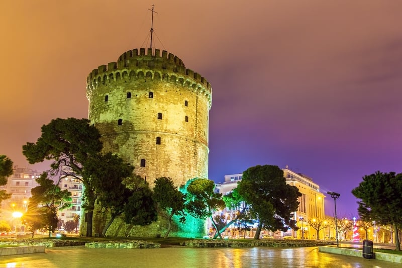 The White Tower of Thessaloniki in Greece is particularly special at night. The Telegraph says the best winter time to visit is December
