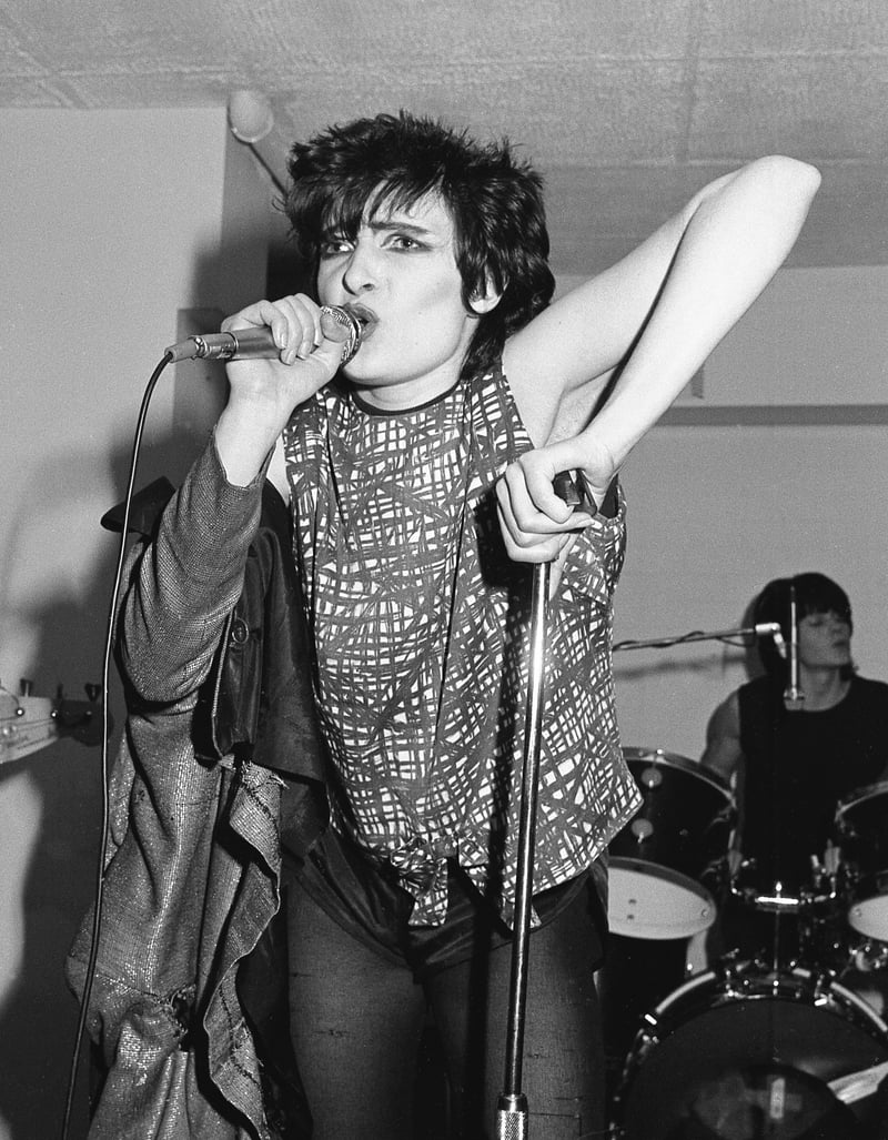 Siouxsie Sioux, of Siouxsie And The Banshees, at the Limit nightclub in Sheffield