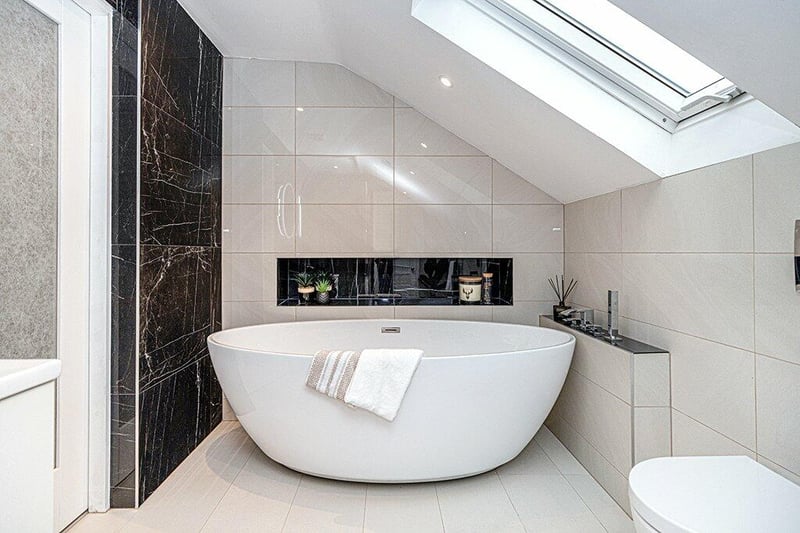 One of the great features about the main bathroom is the freestanding bath. 