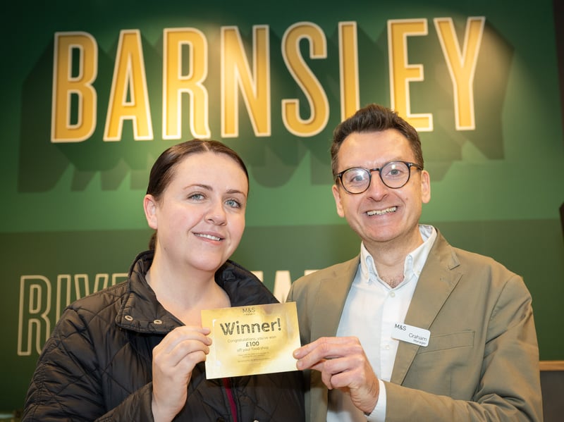 One of the 'golden ticket' winners at the new M&S Foodhall at Peel’s Barnsley Retail Park on Harborough Hill Road, Barnsley S71 1JE