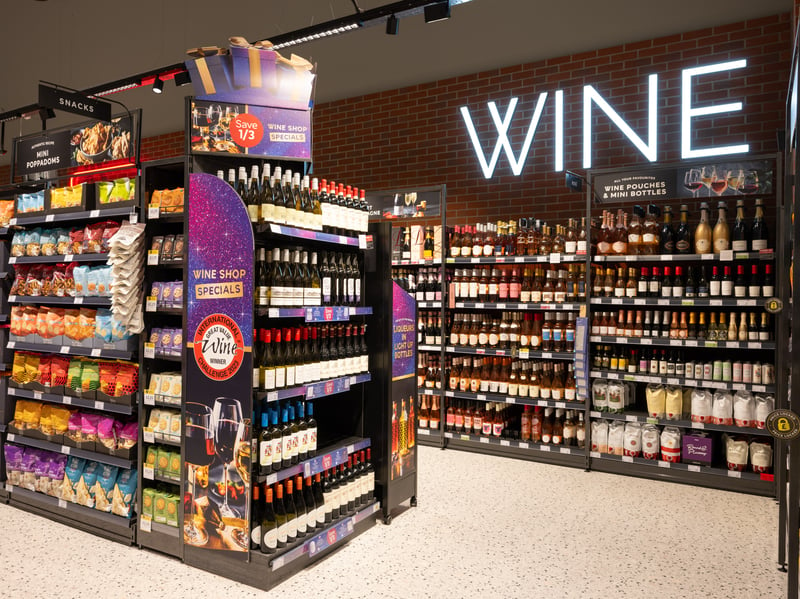 The Wine Shop at the new M&S Foodhall at Peel’s Barnsley Retail Park on Harborough Hill Road, Barnsley S71 1JE