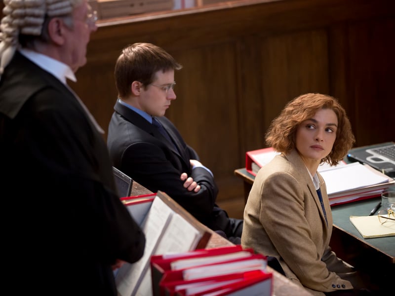 Denial tells the true story of author Deborah Lipstadt, who must prove the holocaust actually happened in court after being sued by renowned holocaust denier David Irving. Jack Lowden appears as litigation lawyer James Libson.