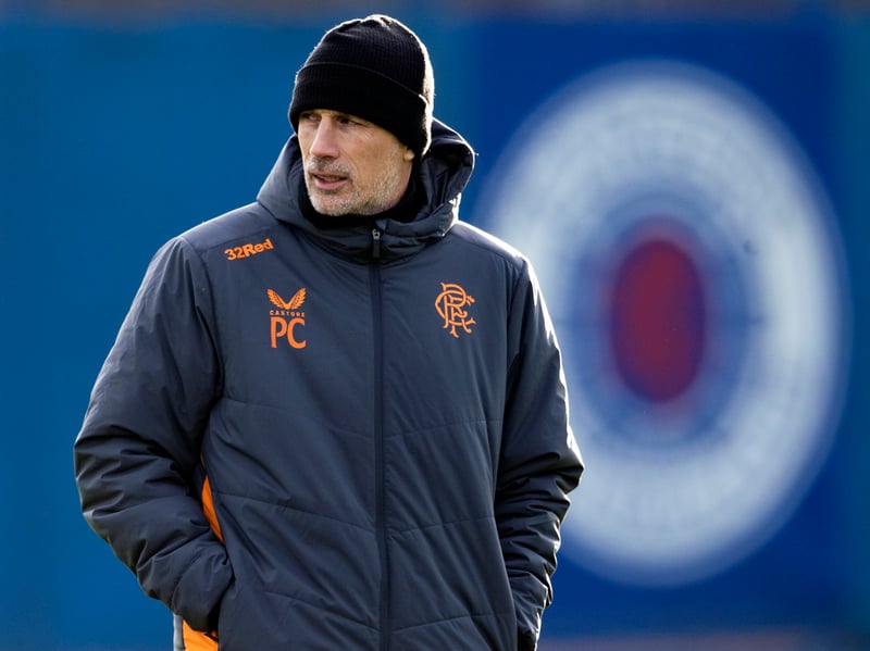 Philippe Clement oversees a Rangers training session as he mulls over his possible starting line-up to face Aris Limassol