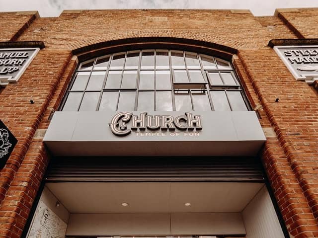 Church - Temple of Fun, on Rutland Way, in Kelham Island, Sheffield, is a popular vegan restaurant and bar owned by Bring Me The Horizon frontman Oli Sykes. A TikToker has described how she travelled all the way from New York to Sheffield just to experience the venue